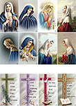 Religious prayer card sets